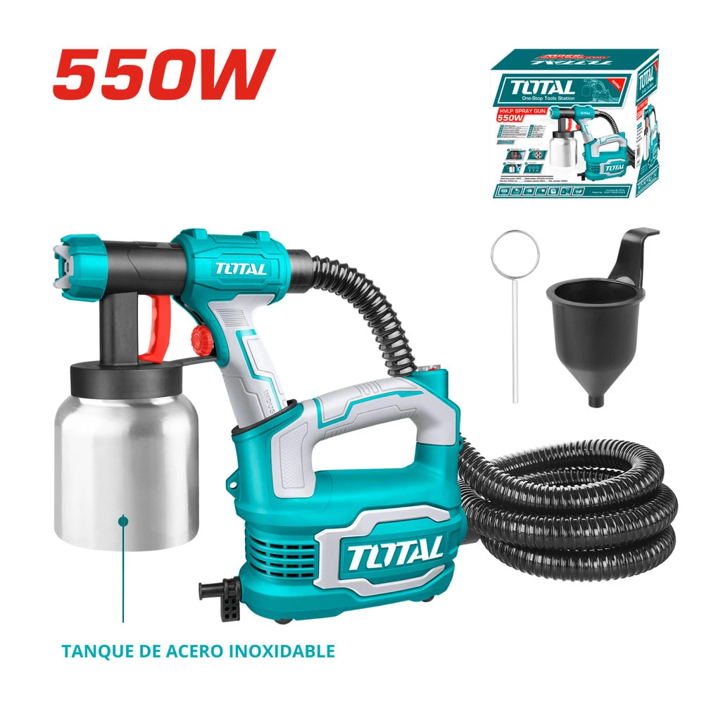 TWS10501-TT5006-2 Lijadora de pared y techo telescopica 1050w + pistola de pintar 550w aluminio total  5