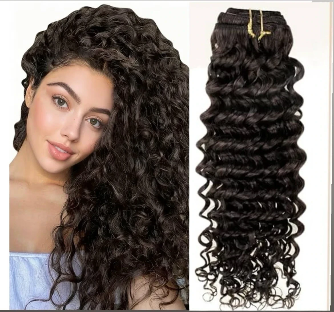 Extensiones de cabello Humano de cortina, 24 pulgadas, color #2  100gramos 