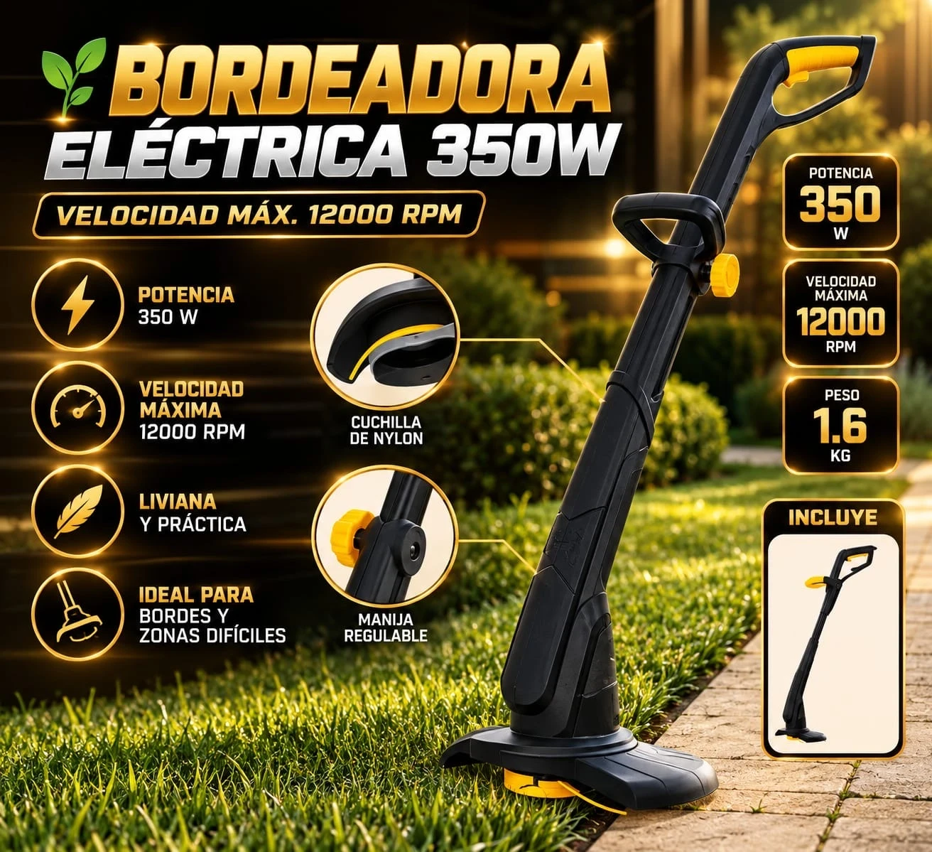 BORDEADORA ELÉCTRICA 350 W