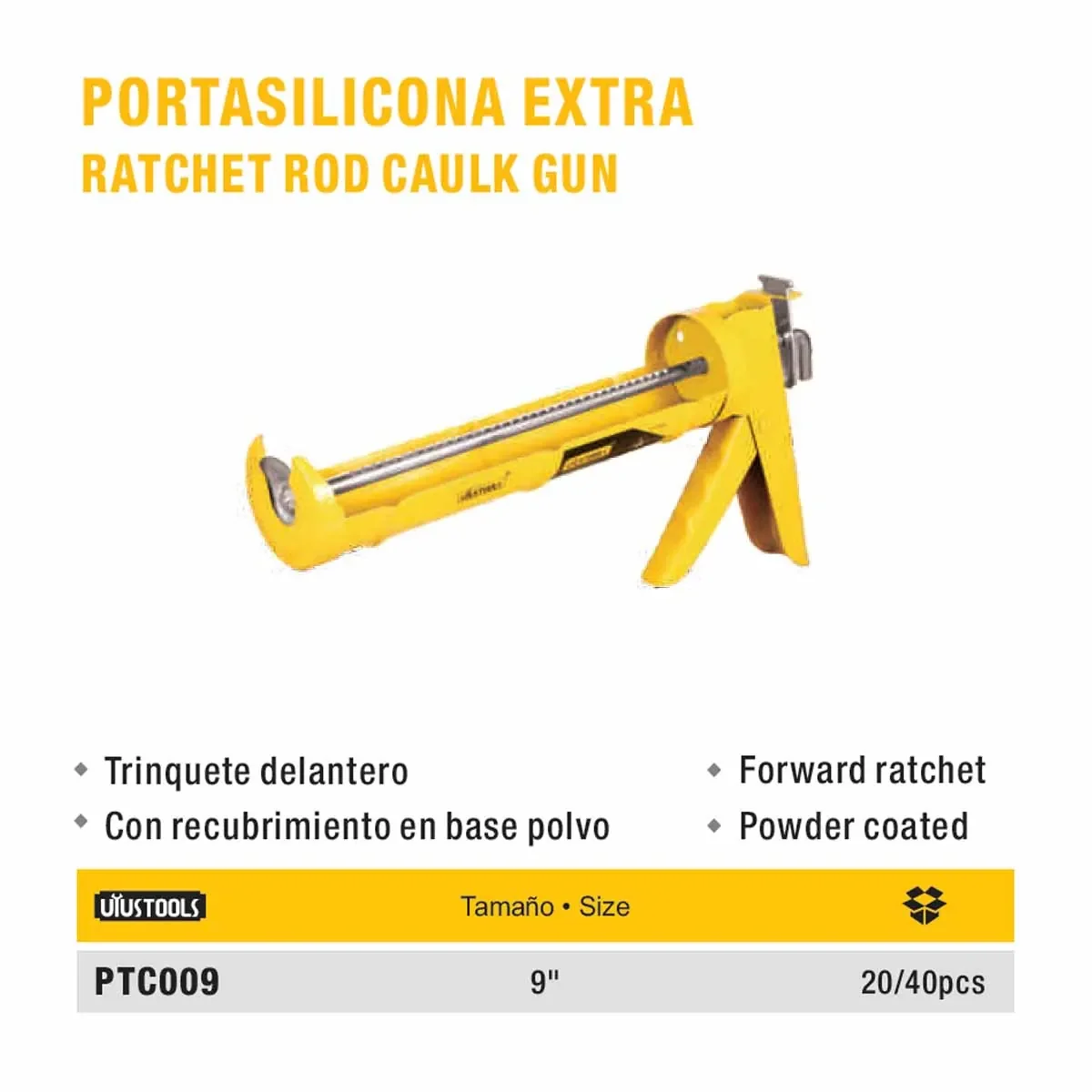 PISTOLA PORTASILICONA (Aplicador) UYUST 9" (229mm)