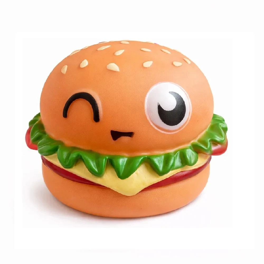Juguete De Goma Diseño Hamburguesa con Ojos