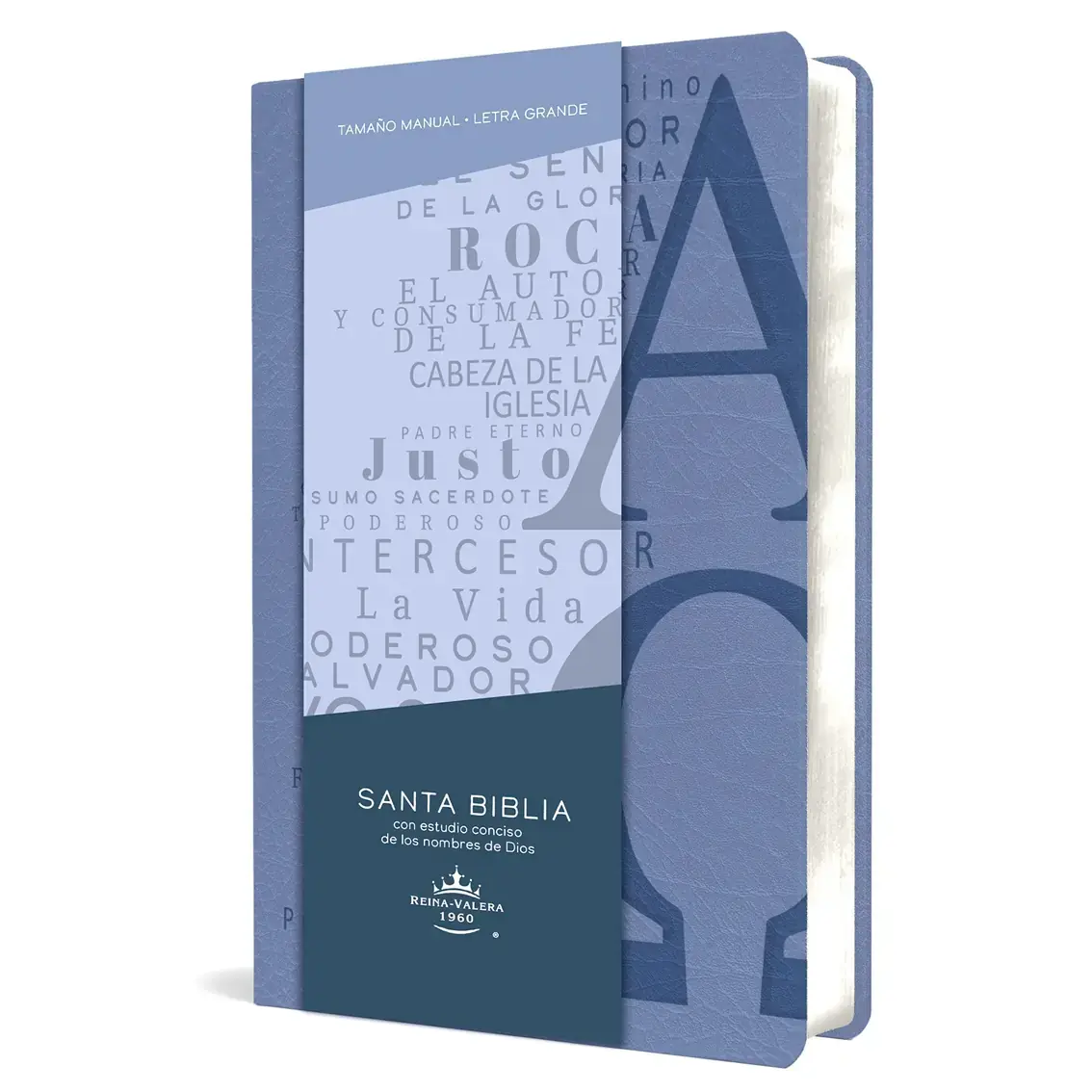 Santa Biblia Nombres de Dios Letra grande RVR60 Azul celeste