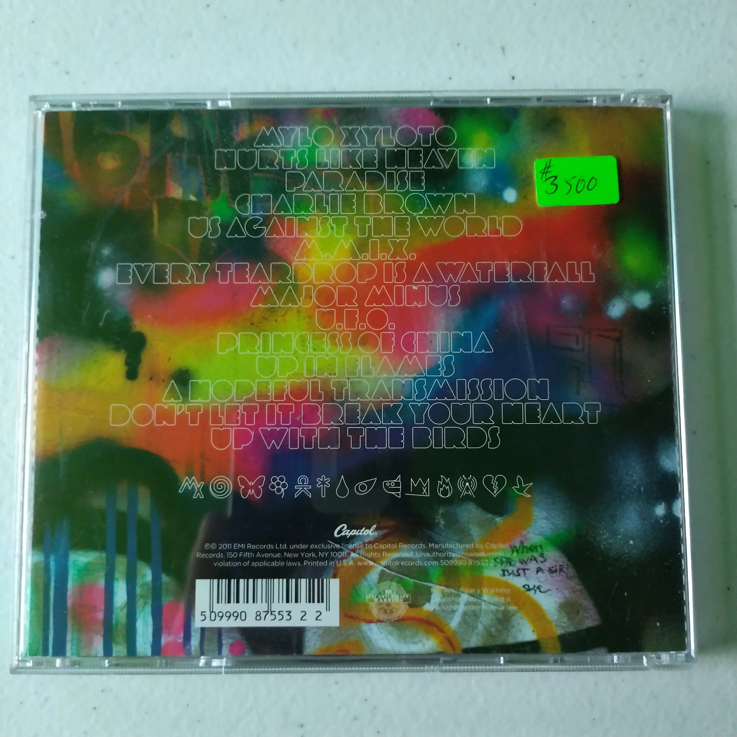 Coldplay Mylo Xyloto 2