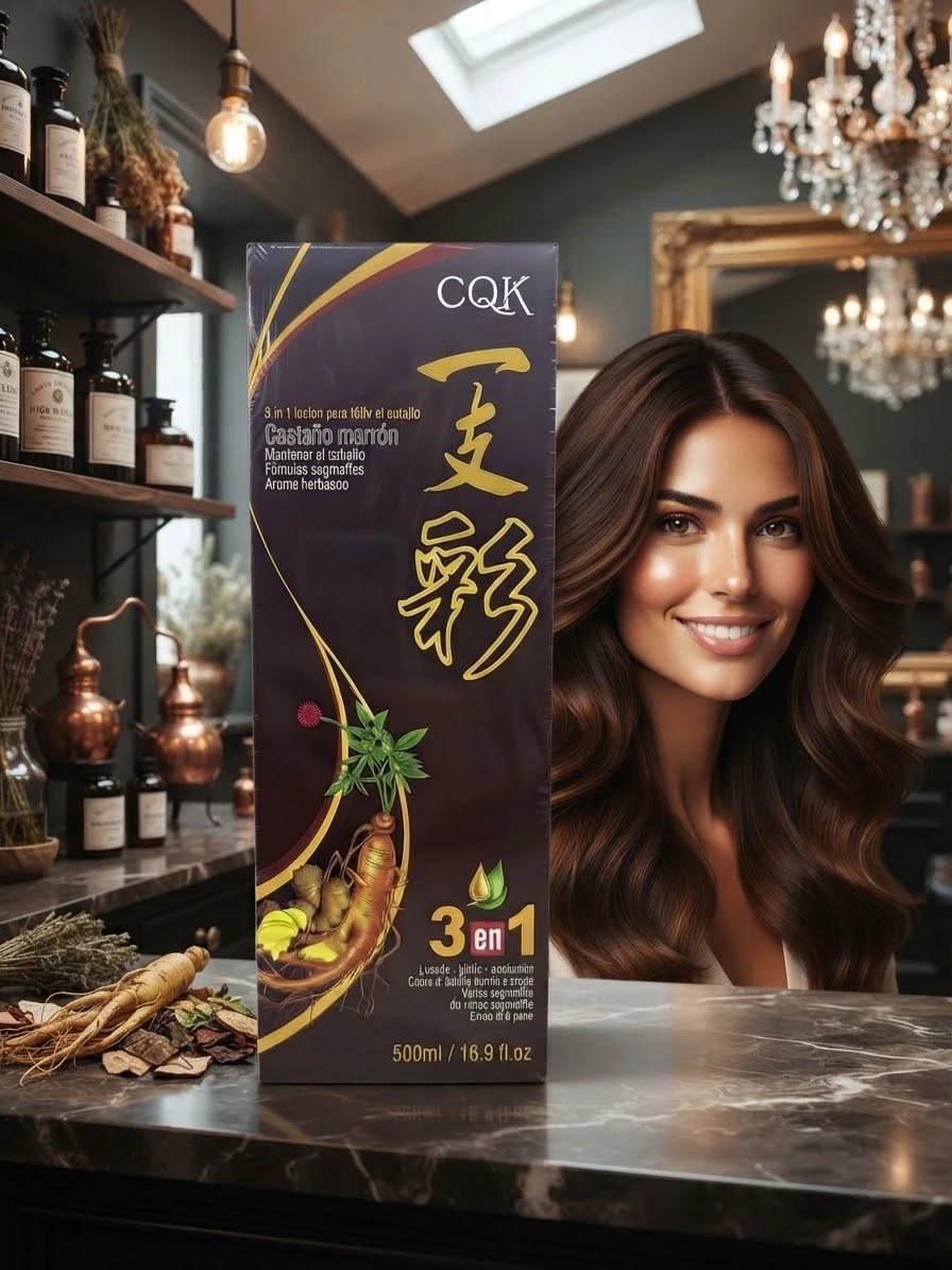 TINTE SHAMPOO DE JENGIBRE CASTAÑO MARRON 500 ml