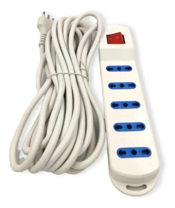 Alargador Electrico 5 Mts 5 Bocas Con Switch Corriente