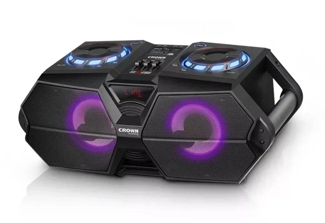 Parlante Portátil Potenciado Crown Mustang Djs-650bt 2woofer