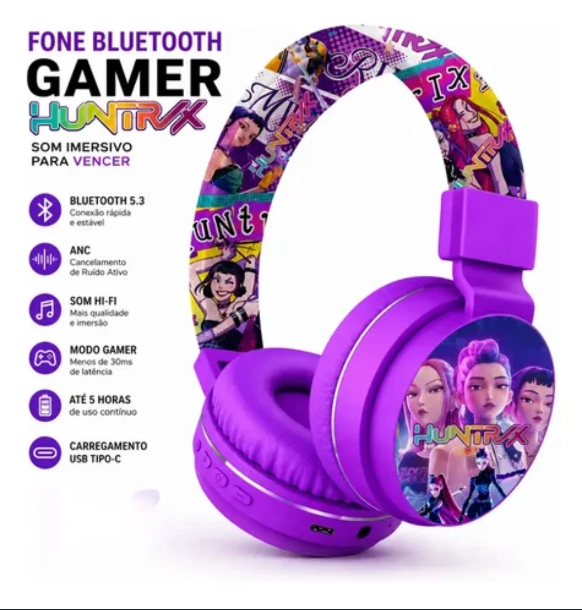 AUDIFONOS HUNTRVX KPOP BLUETOOTH 2