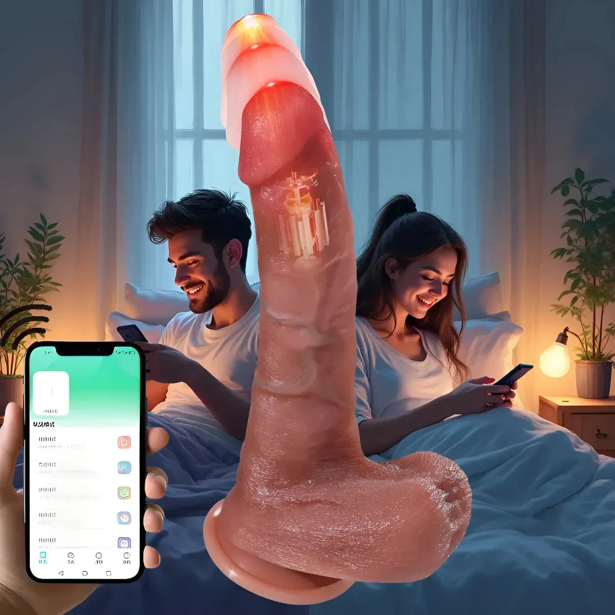 Vibrador Realista Dildo Bliss con App y Calor para Placer a Distancia 2