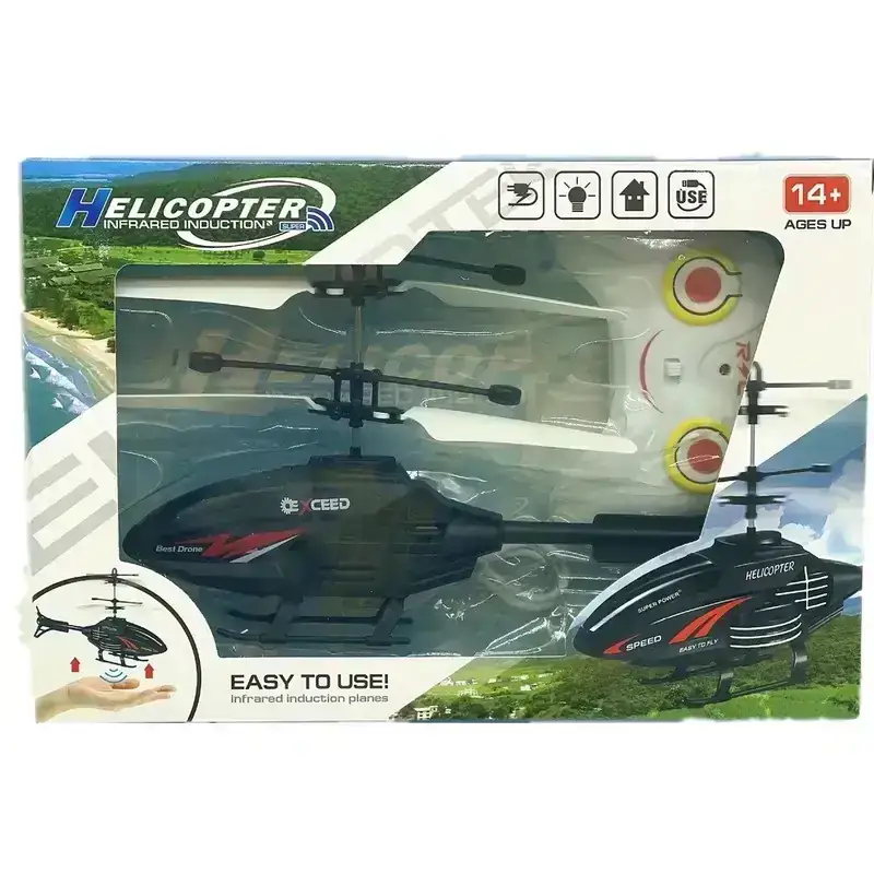 Mini Helicóptero RC Juguetes Drone Recargable Infrarrojo Inducción Voladores