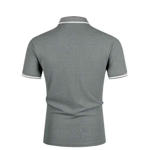 Hombres Camisa polo ribete en contraste 2