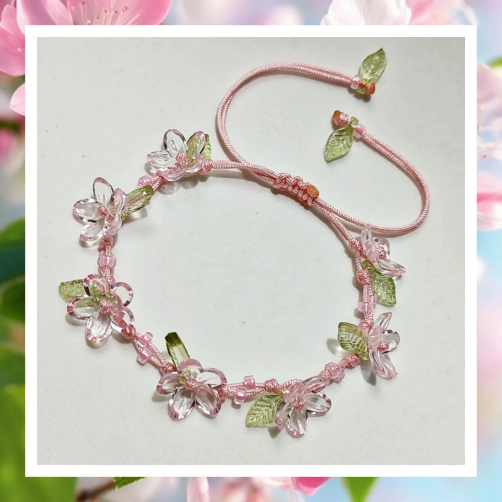 Pulsera de Flores Rosas 4