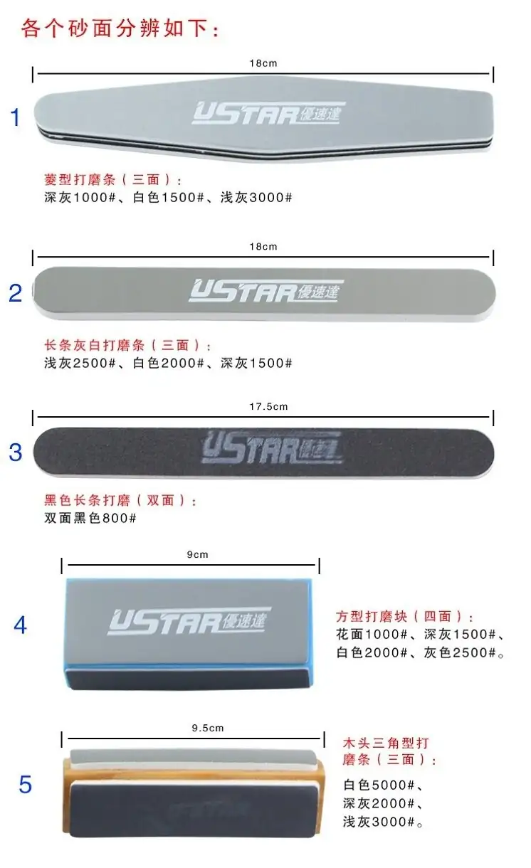 Set de lijas y limas para pulir U-Star 2