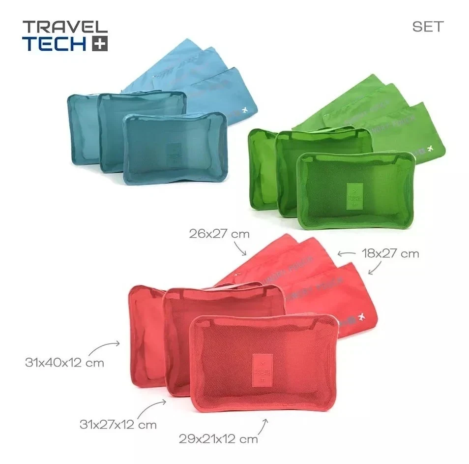ORGANIZADOR DE VIAJE TRAVEL TECH SET X6 16030