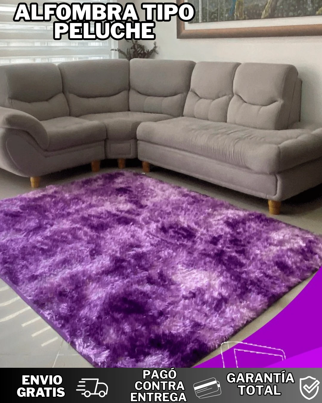 ALFOMBRA TIPO PELUCHE 