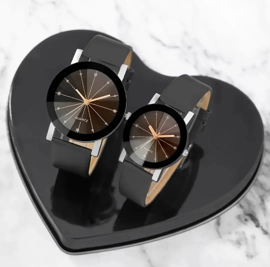 Reloj Pareja + Pulseras Corazón  2