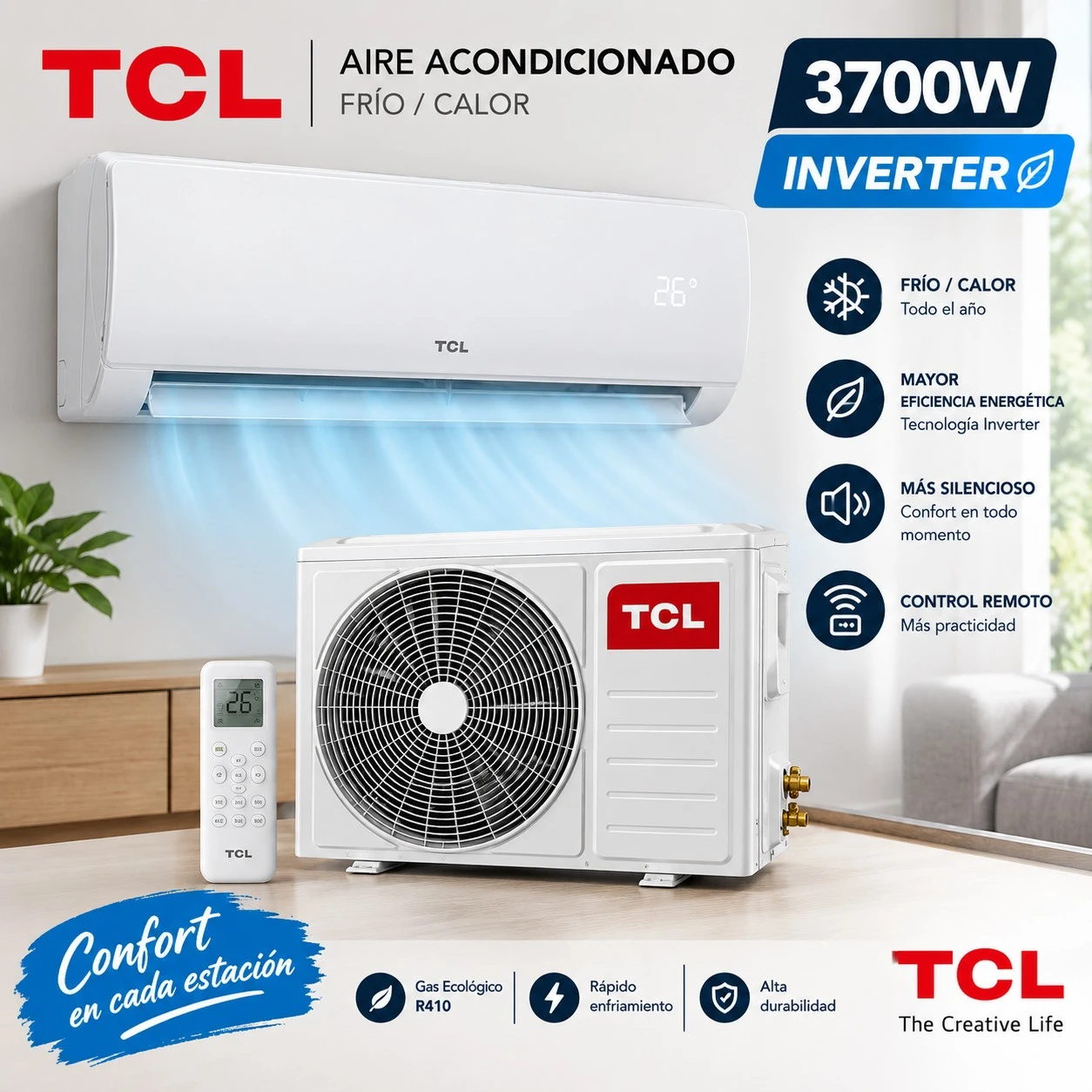 Aire acondicionado TCL 3700w