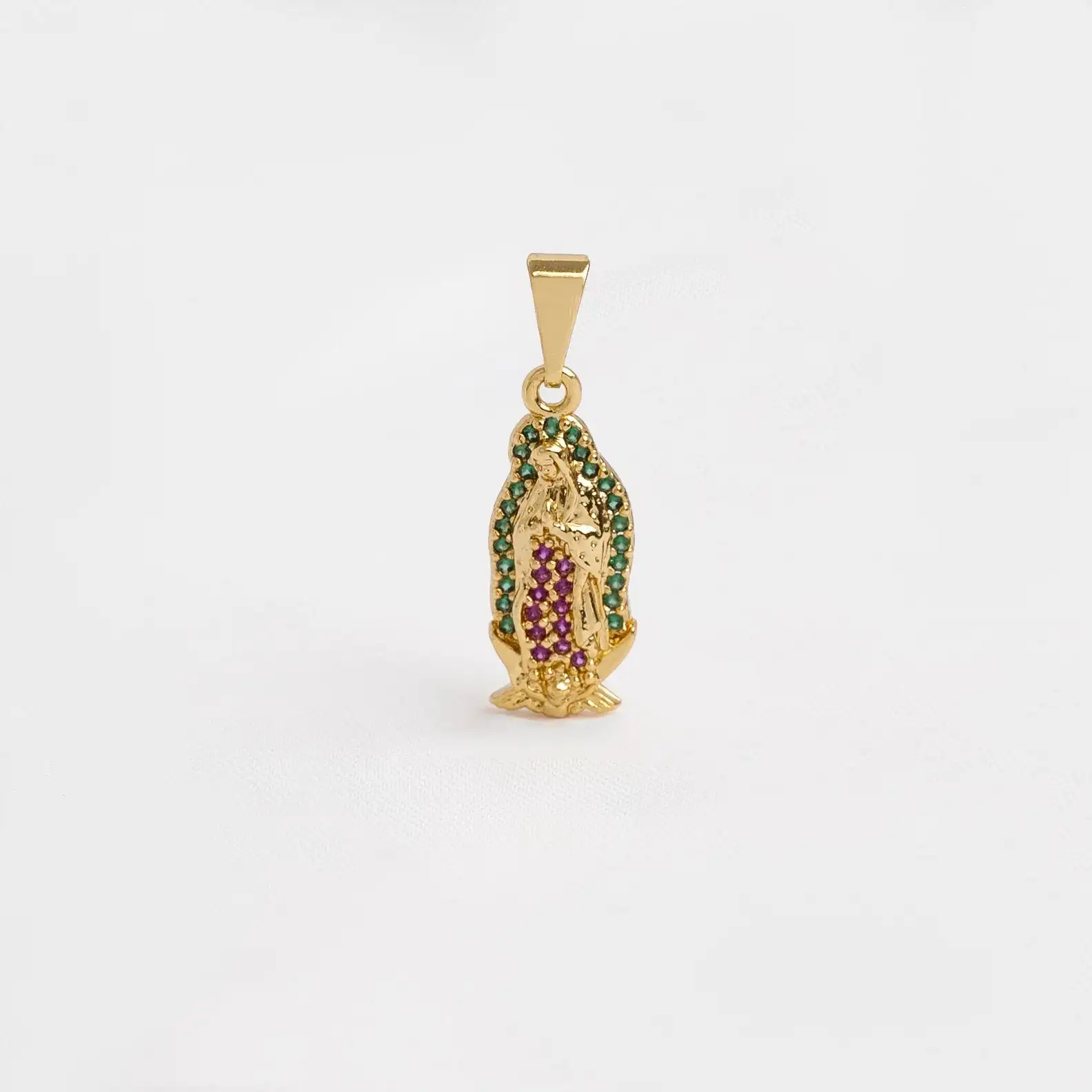 Dije Virgen Guadalupe Silueta Circonias 2cma