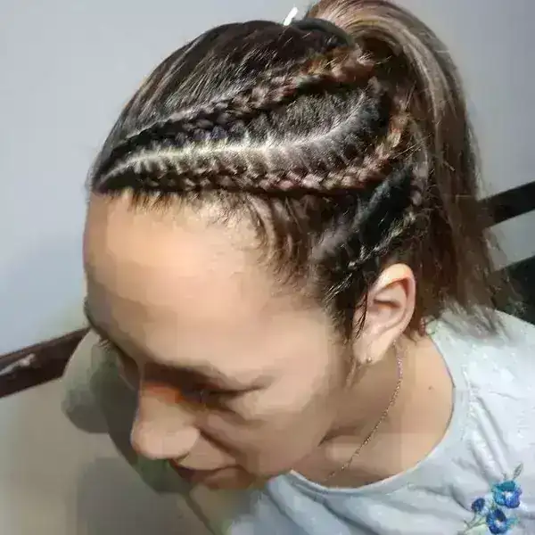 Tres Trenzas con coleta