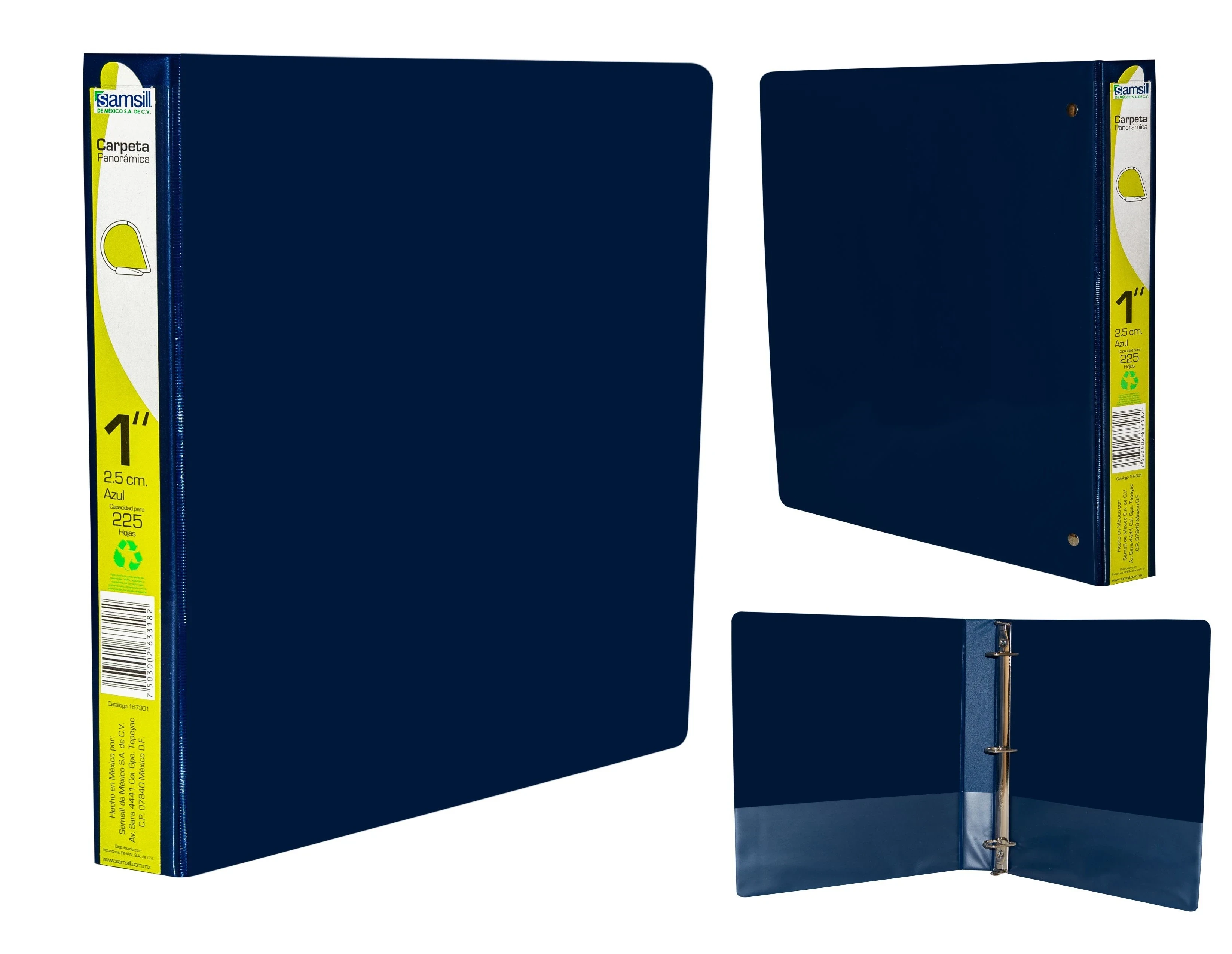 Carpeta azul rey  1" panorámica 