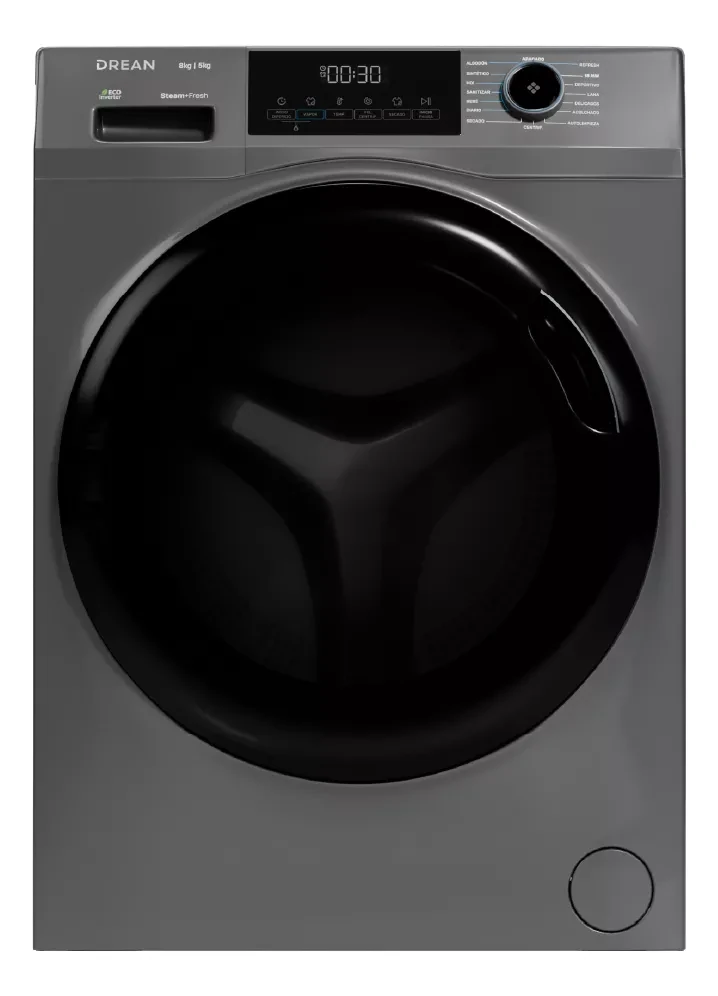 LAVASECARROPAS DREAN 8/5KG INVERTER SILVER MOD:LSCDR0805SG 2