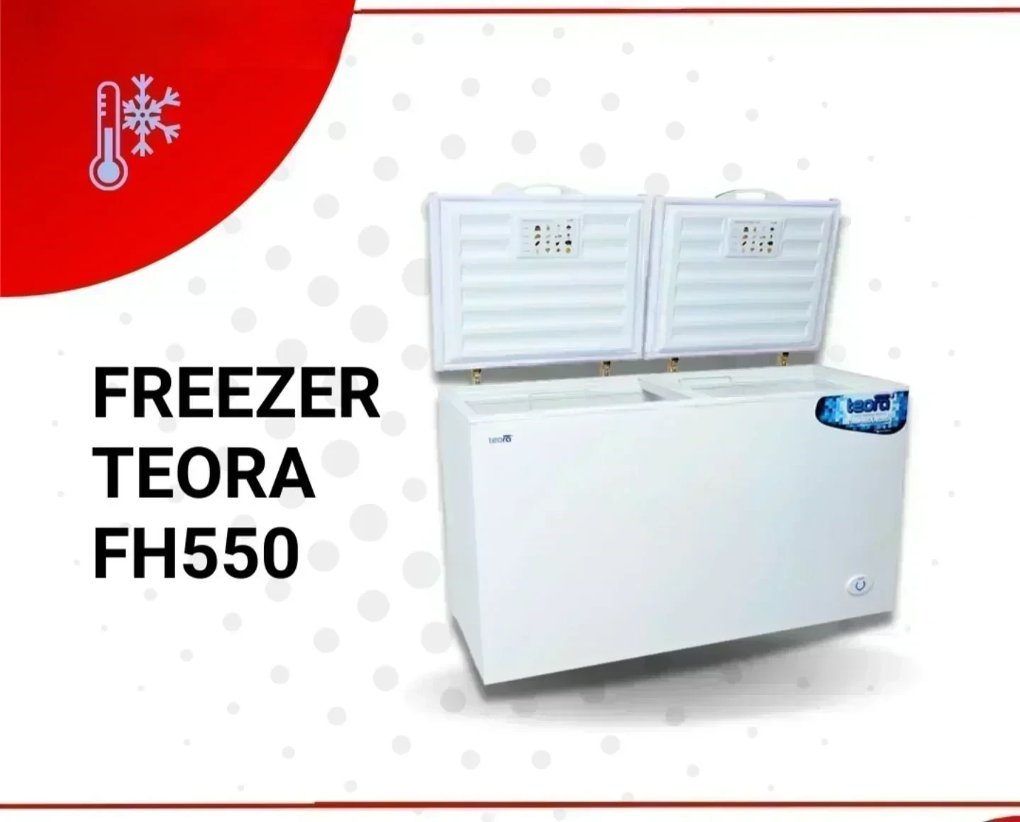 FREEZER TEORA 550L DOBLE PUERTA 