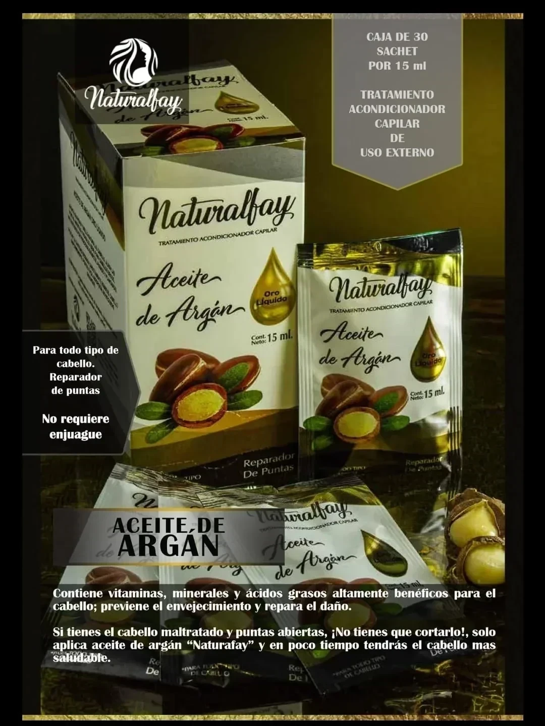 natural fay sobre x12 aceite de argan
