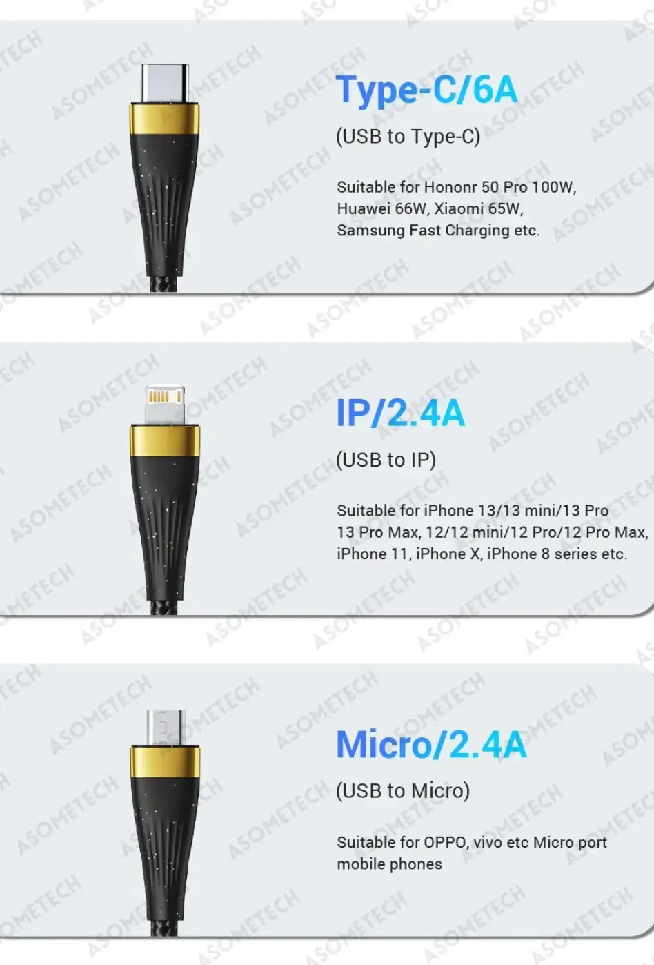 Cargador USB 3 en1 2