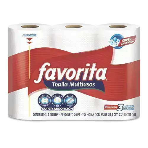Toalla Cocina Favorita x 3 - 24m c/u
