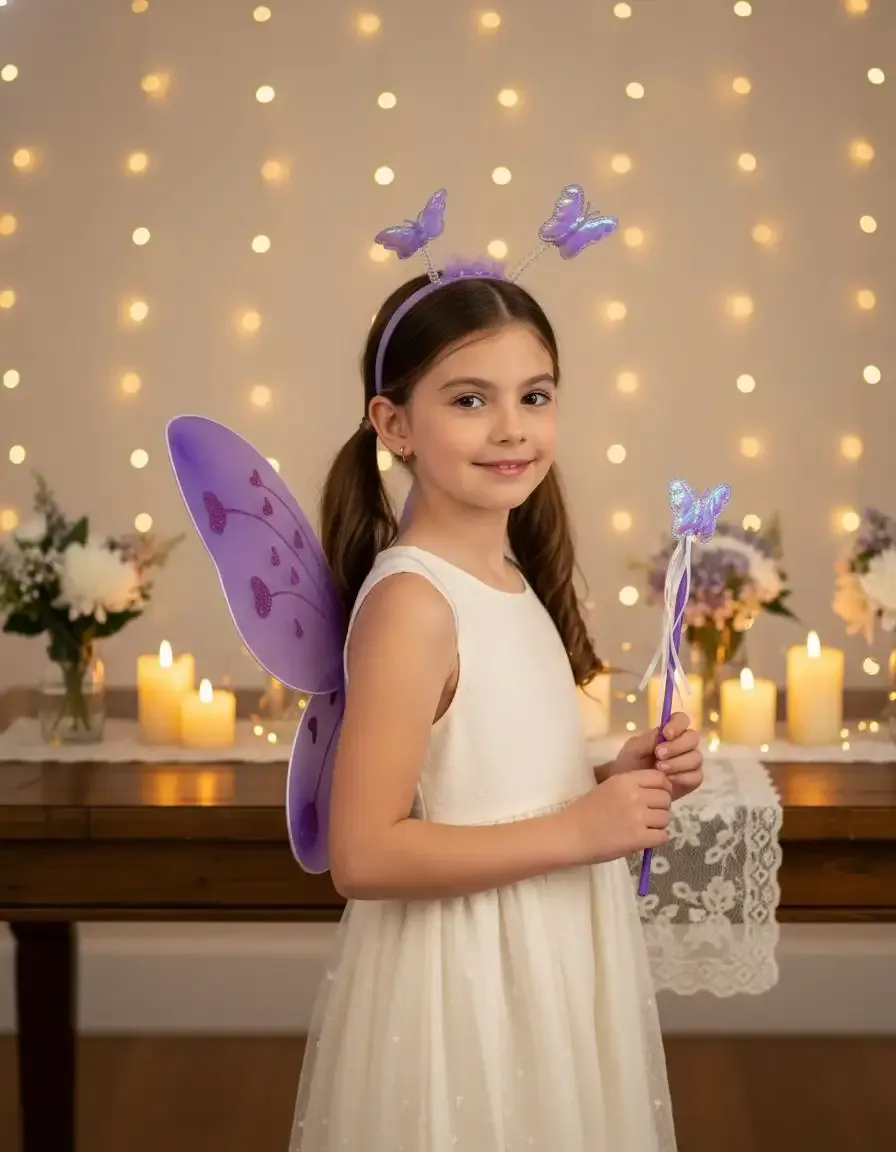 Set mariposa 3 piezas corazon gibreado