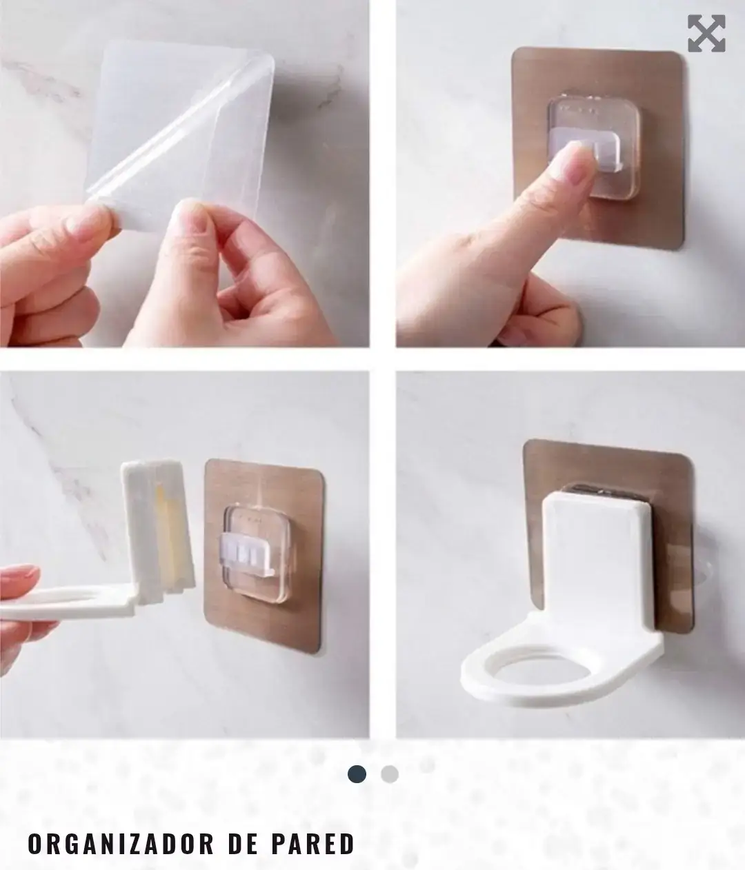 Organizador de pared con adhesivo  2