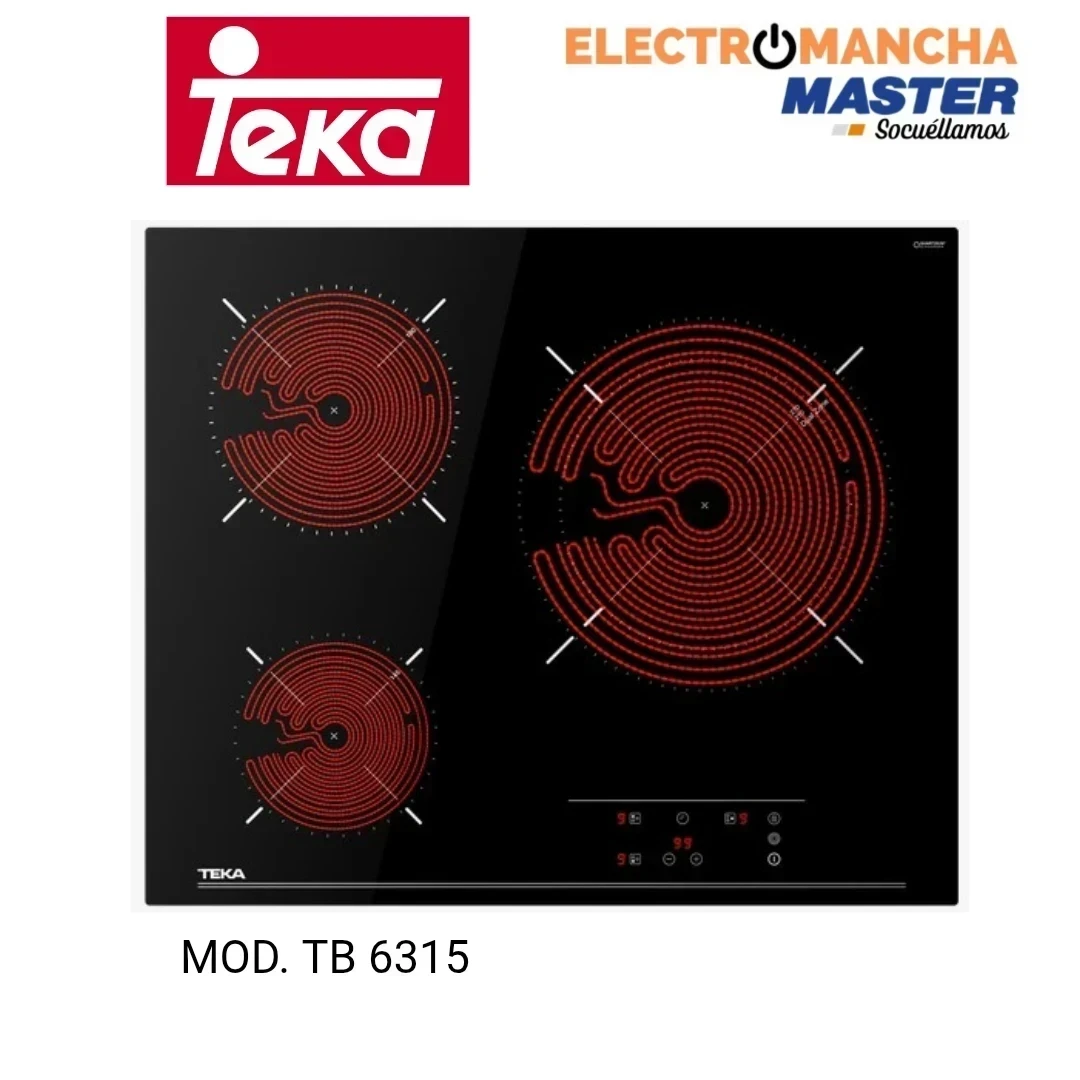VITROCERÁMICA TEKA TB6315 3 FUEGOS  HARO 27 CM 2
