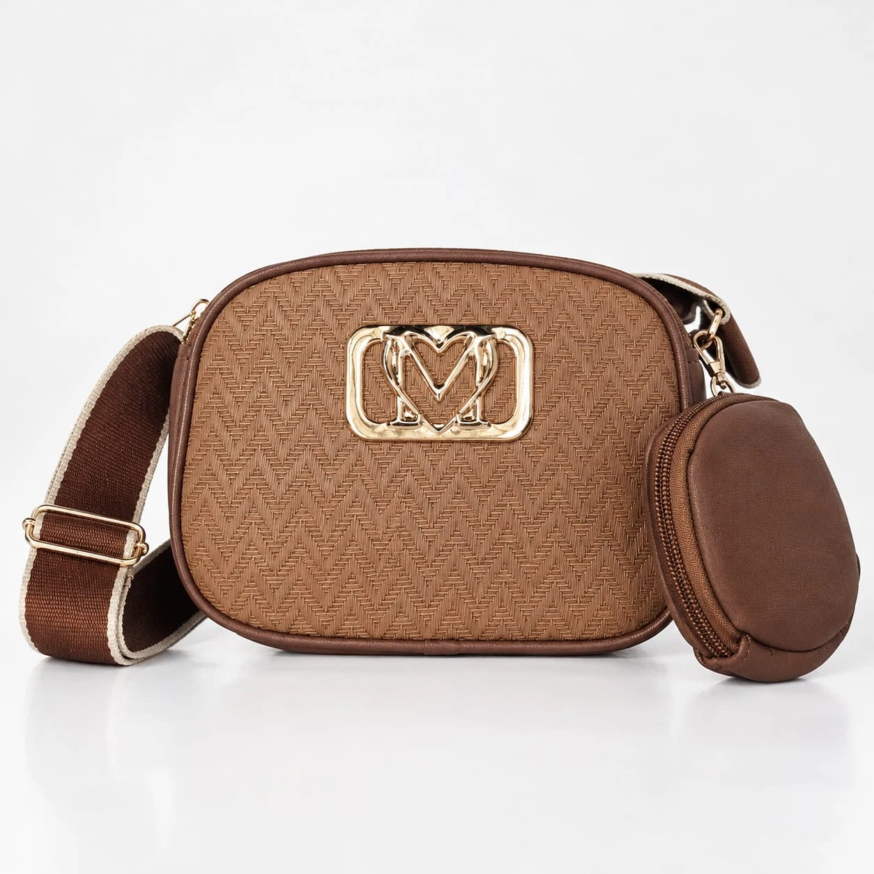 Bolso Manos Libres + Monedero Café MV