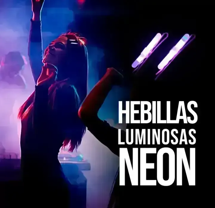 Clip para pelo neon 6 piezas 