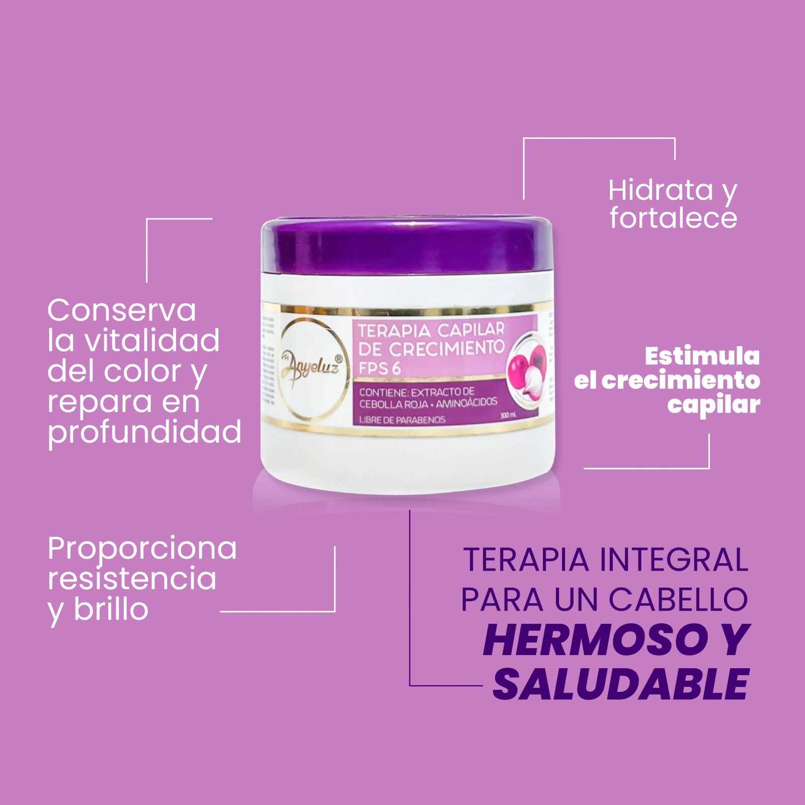Terapia capilar de crecimiento Anyeluz 