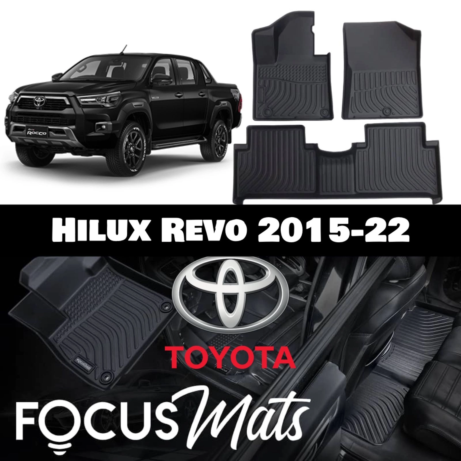 ALFOMBRAS 3D TOYOTA HILUX 2015-2022
