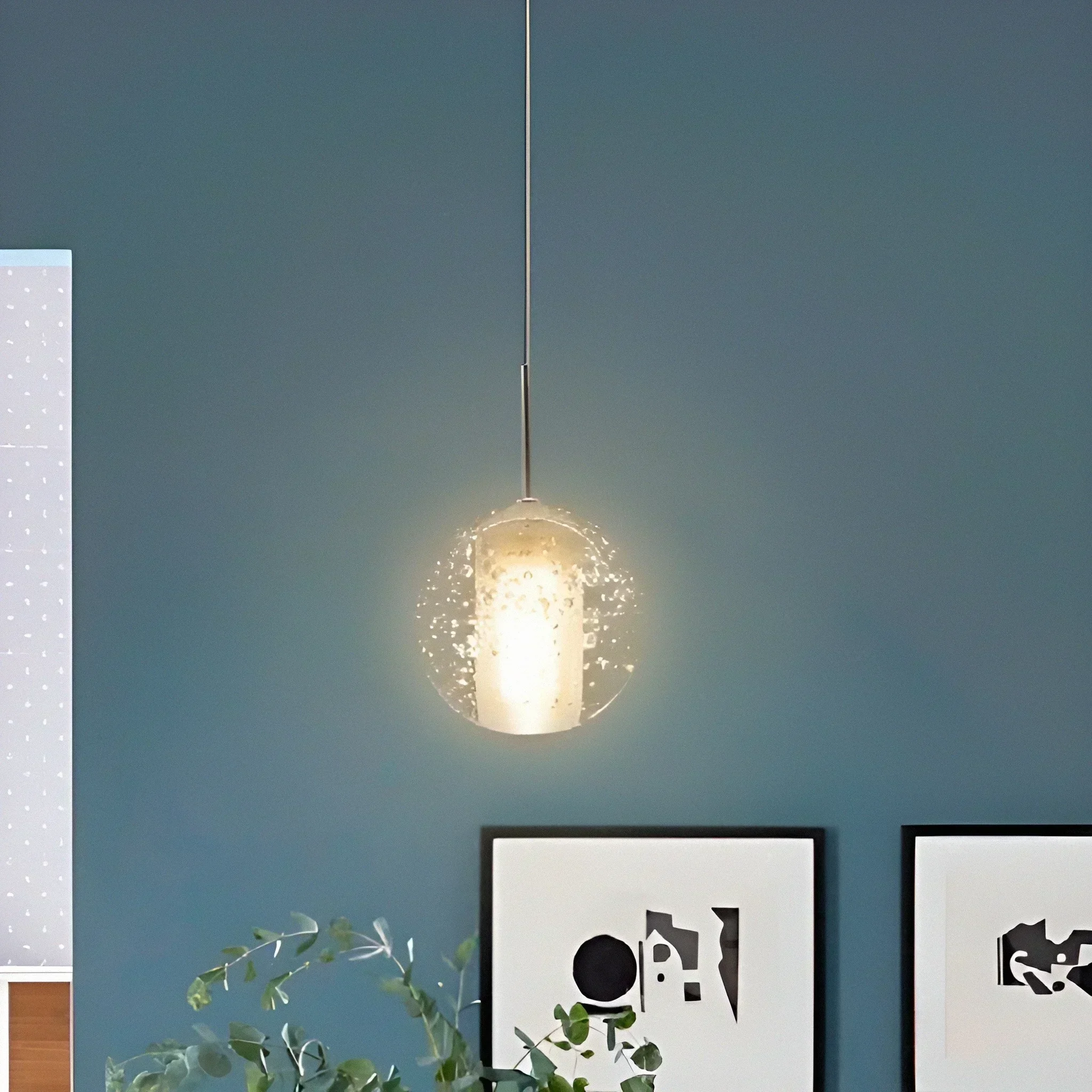 LAMPARA COLGANTE SIMPLE BUBLE G4