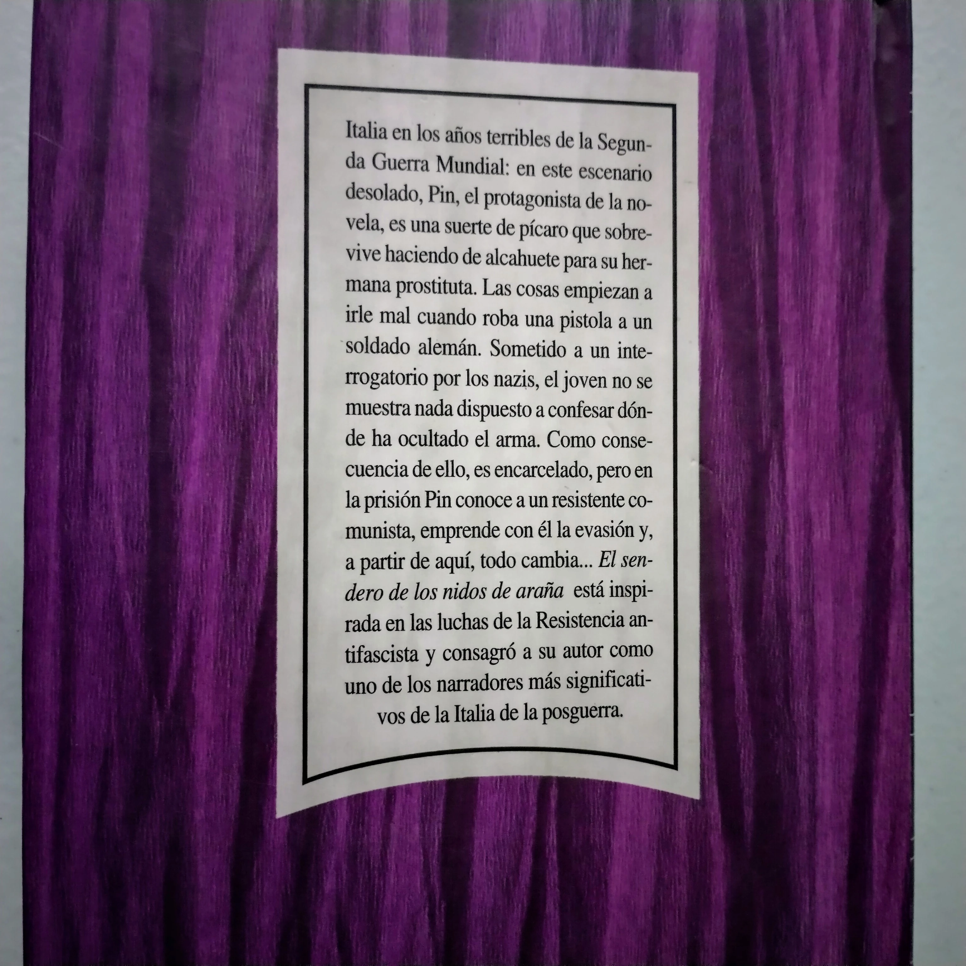 El sendero de los nidos de araña, Italo Calvino, usado  2