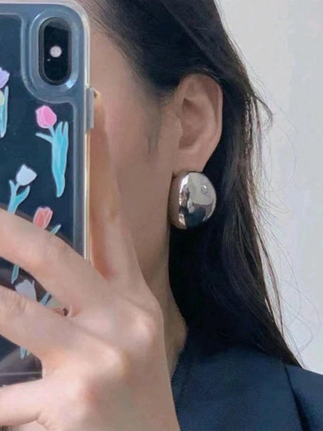 Elegantes aretes de acero inoxidable 2