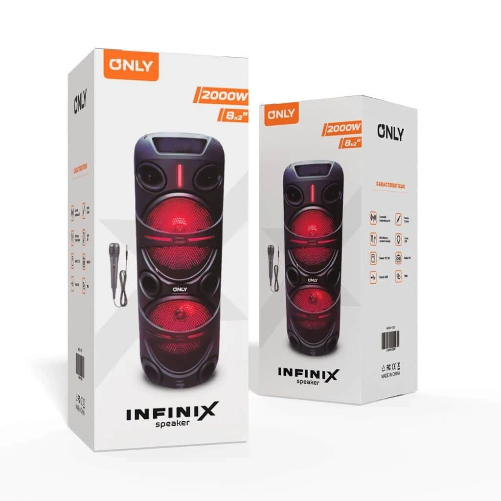 PARLANTE 8" X 2 – MODO-020 INFINIX – ONLY