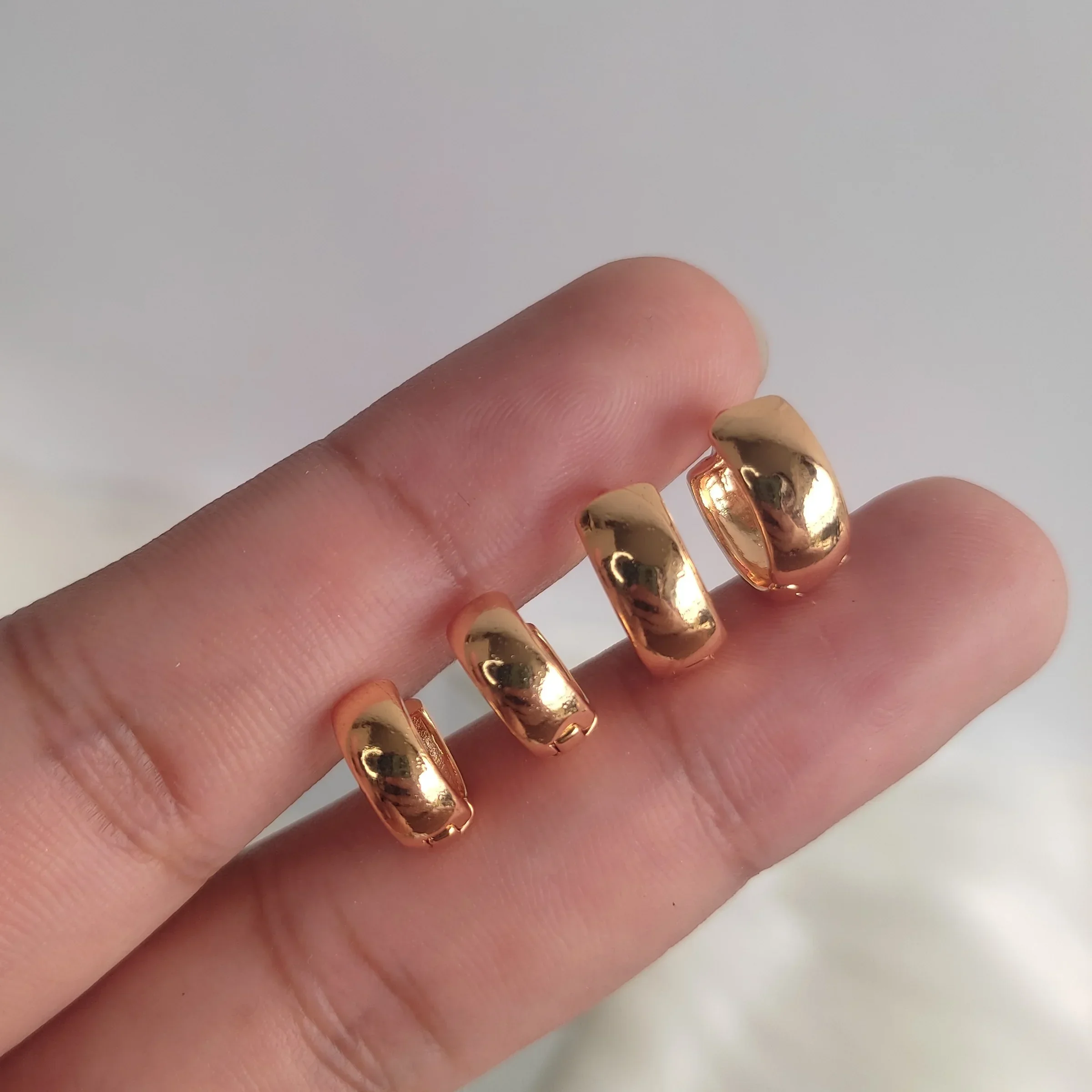DUO HOOPS + MINI HOOPS LISOS GRUESOS 2