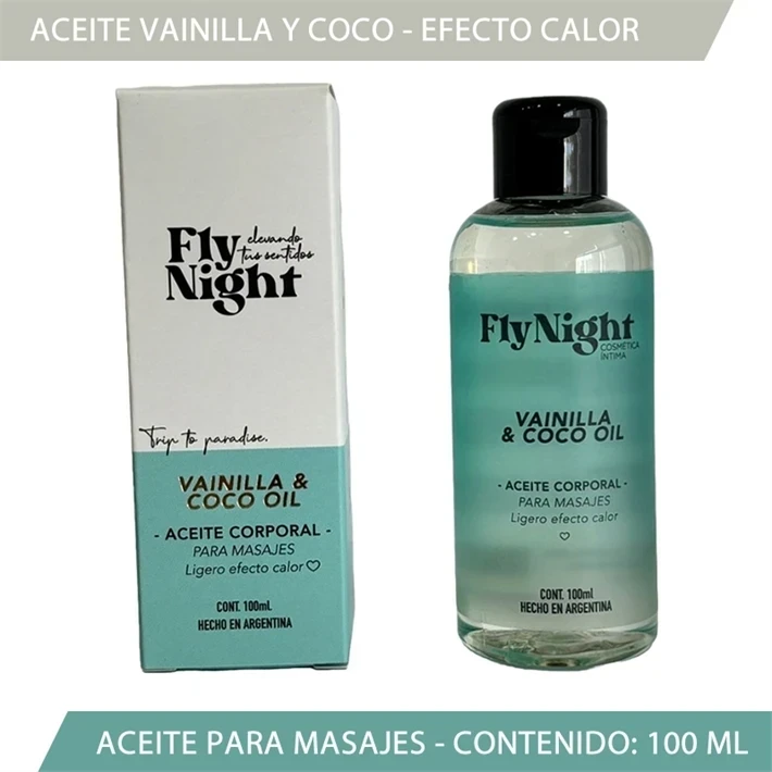 Aceite Para Masajes Vainilla Y Coco 100ml