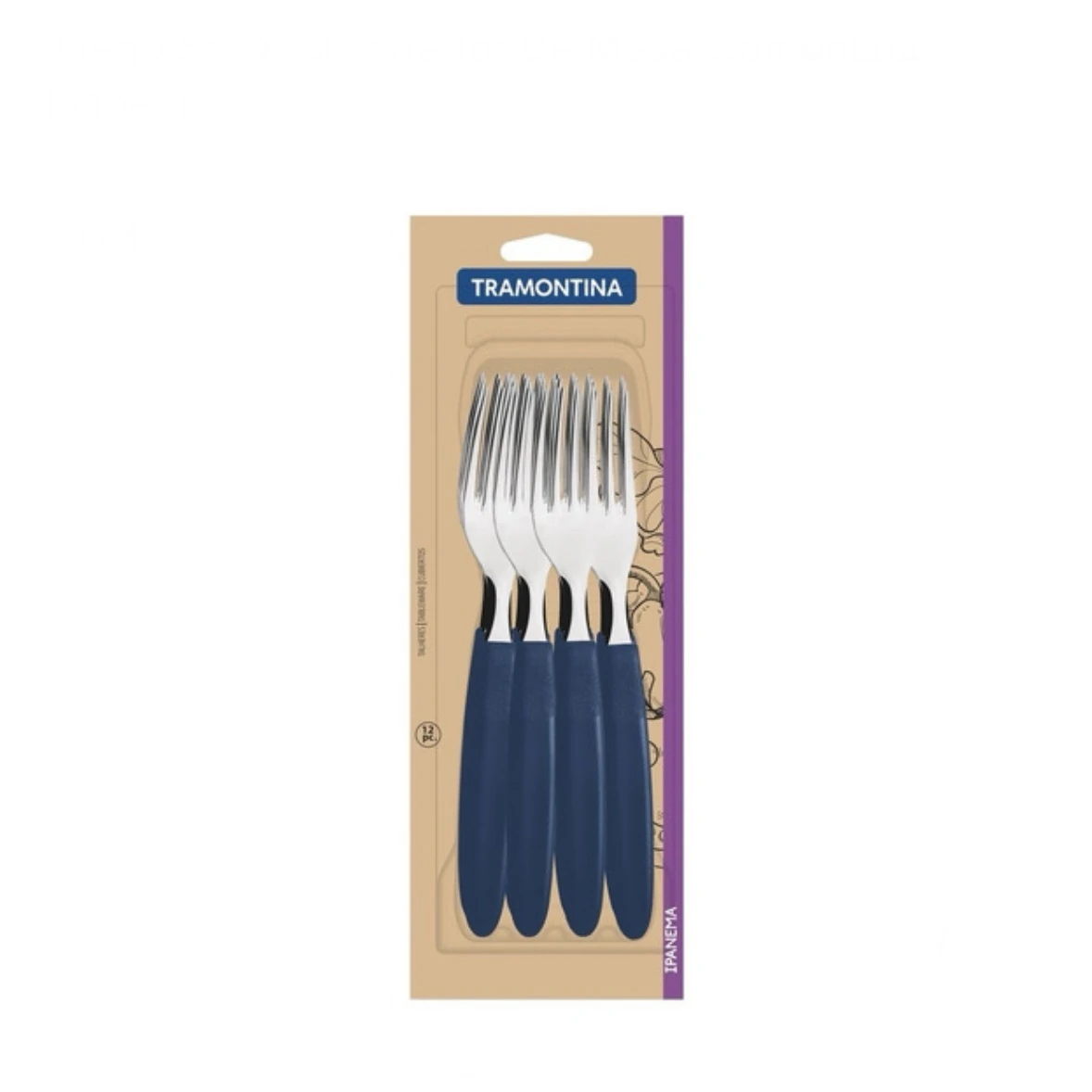 Ipanema tenedor de mesa azul x12