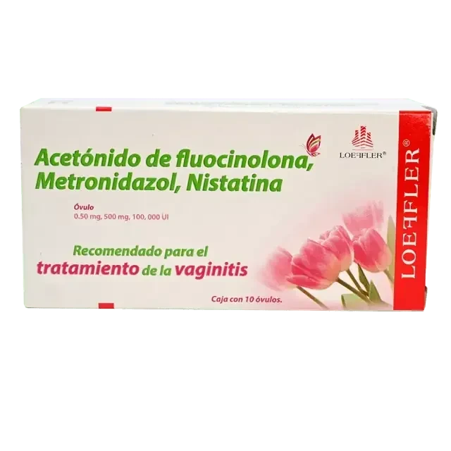 Acetónico de fluocinolona, Metronidazol, Nistatina