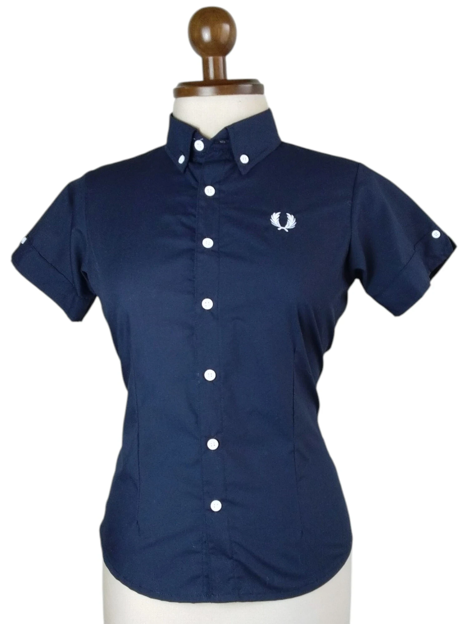 Camisa botones azul oscura 