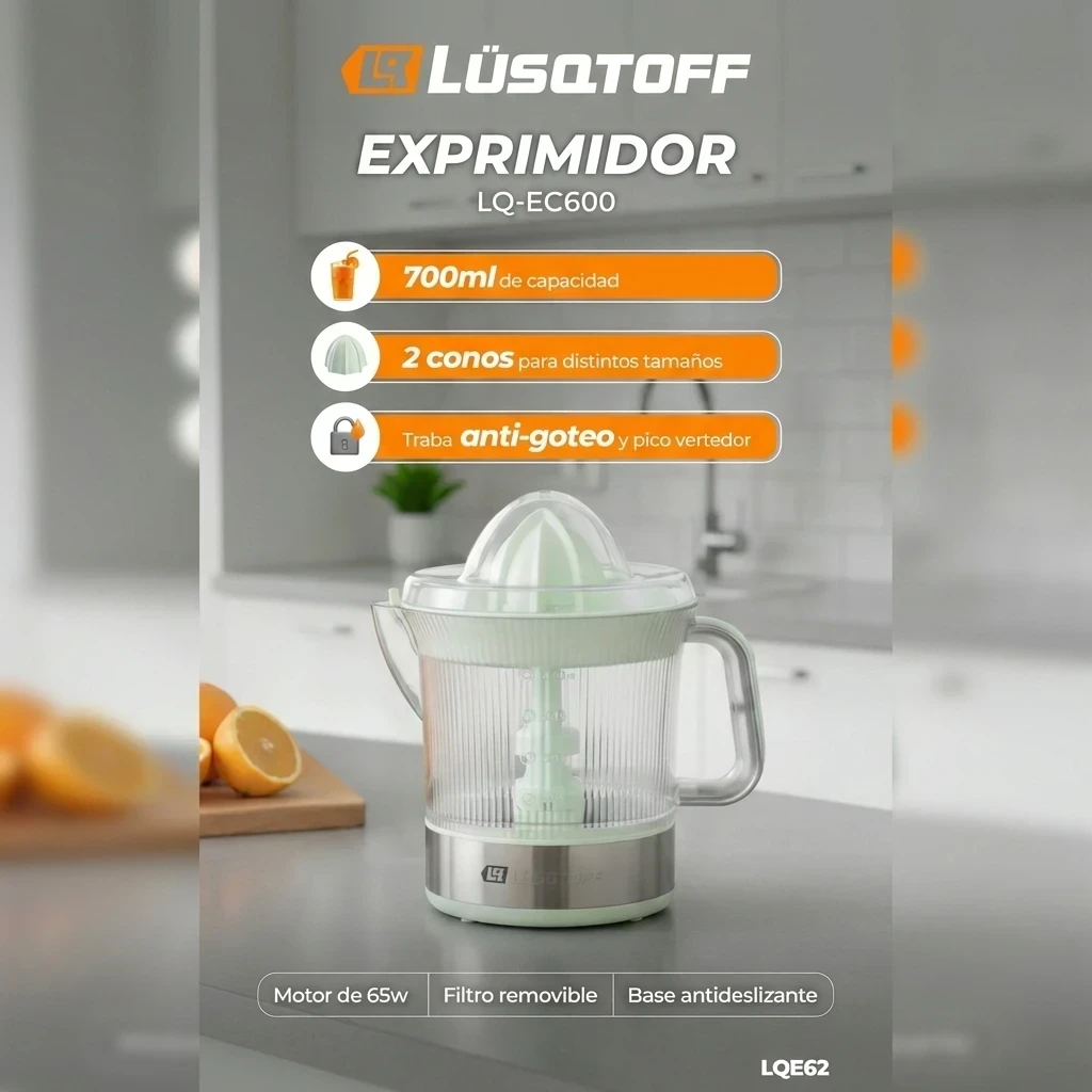 EXPRIMIDOR DE JUGO LUSQTOFF MOTOR 65W