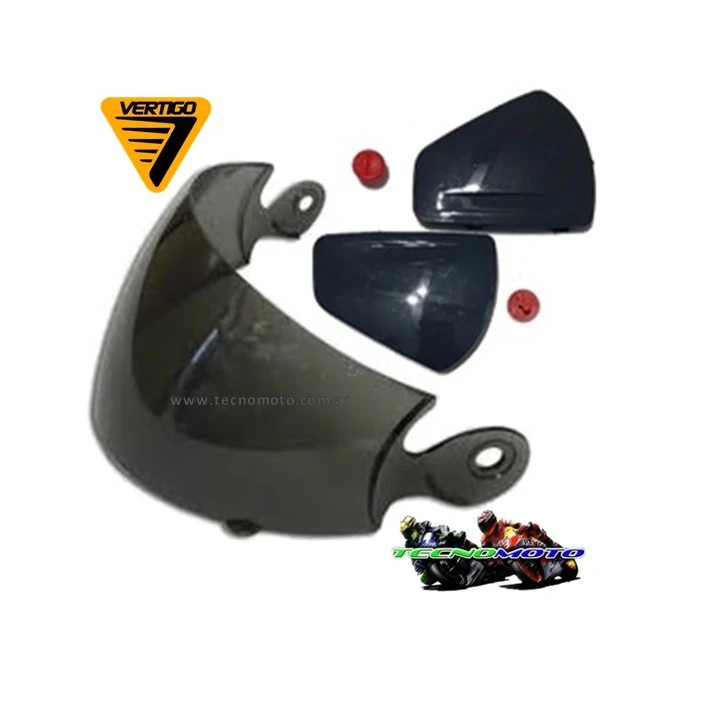VISOR CASCO VERTIGO TAMASHI KIT 5PCS -FUME  -2468