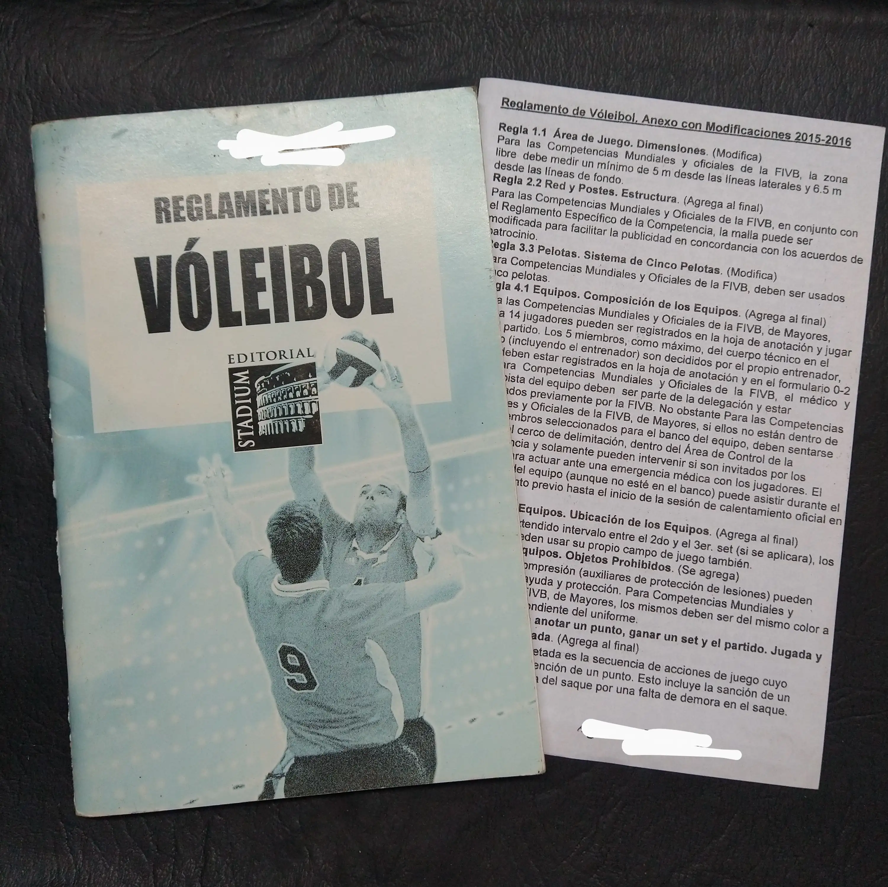 Reglamento de voley con anexo modificado 2015-16