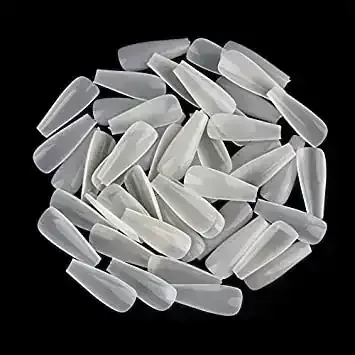 Tips soft gel coffin natural 