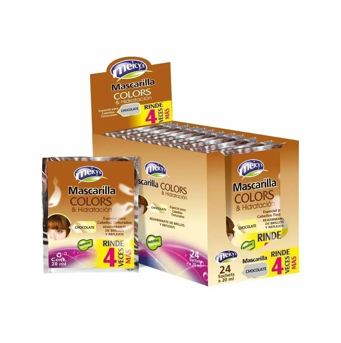 meicys mascarilla color sobre x30 chocolate