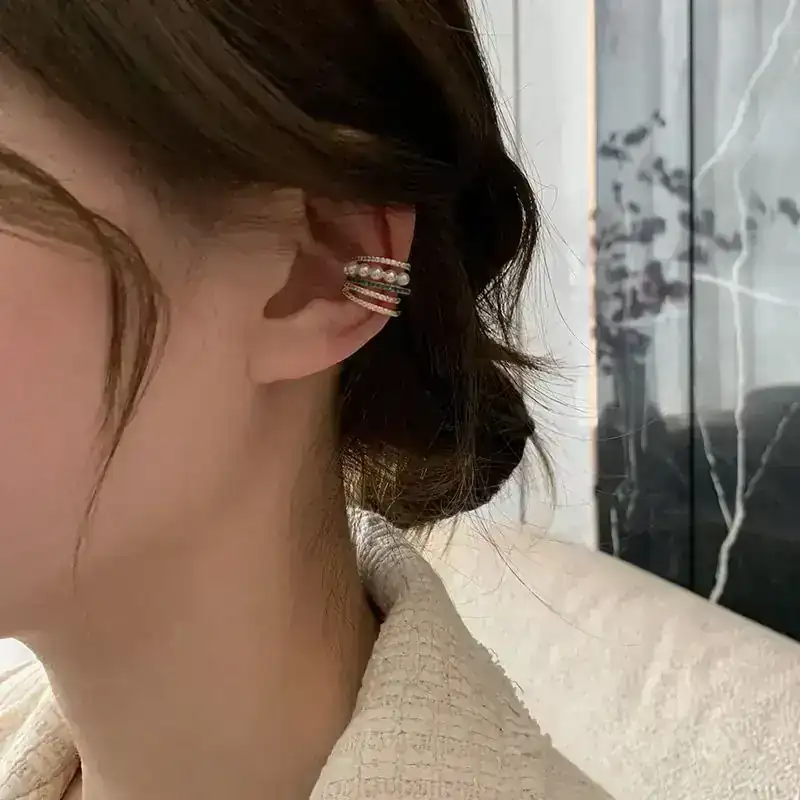 Ear Cuff Diamantina Verde RED: ME28